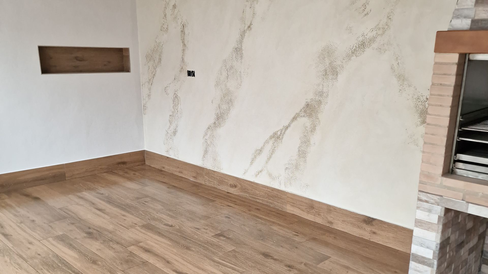 Pared con efecto mármol veteado